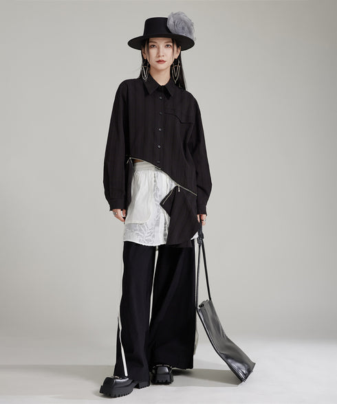 Splicing Lace Pants